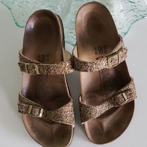 Birkenstock Vintage Brown Glittery Sandals